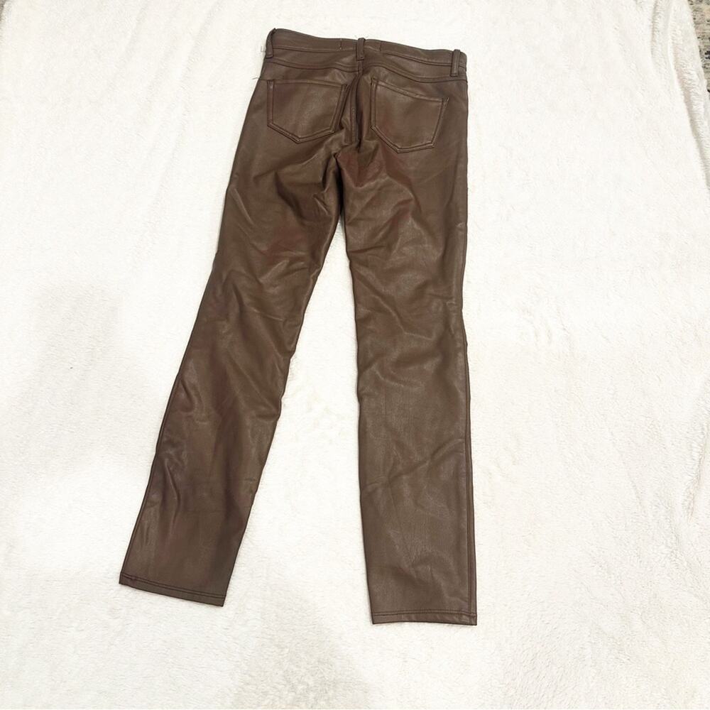 Abercrombie & Fitch Brown vegan leather pants sz 9/10 - Picture 4 of 6